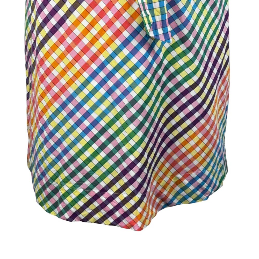 J. Crew Multi-color Plaid Halter Sleeveless Tie Mini Dress Size 2 - Picture 10 of 12
